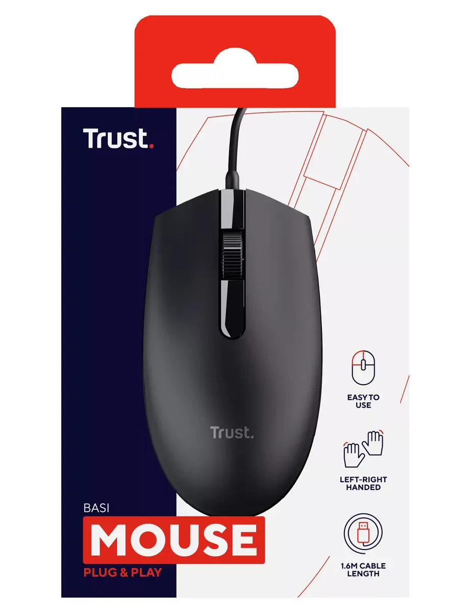Мышь Trust Basi Office Ambidextrous Photo 4