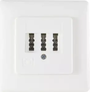 Telephone Socket ShiverPeaks 74041-W TAE NFN with Metal Frame