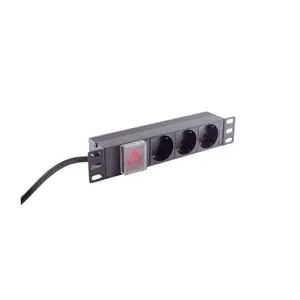 Удлинитель S/CONN 09-26935 2м 3 AC розетки Черный