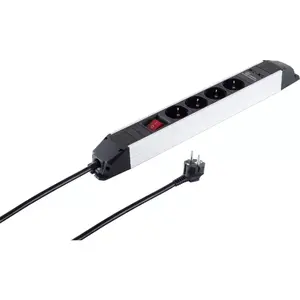 Strāvas sadalītājs ShiverPeaks S/CONN ar 4 kontaktligzdām un USB portiem, kompakts pagarinātājs ar USB uzlādi