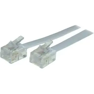 Telephone Modular Connection Cable ShiverPeaks 70095-20W 6/4 Western plug