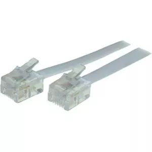 Modular Connection Cable ShiverPeaks 70090-W 6/4 Western Plug Telephone cable