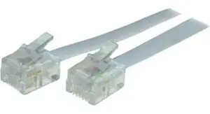 Telephone modular connection cable ShiverPeaks 70086-W 6/4 Western plug