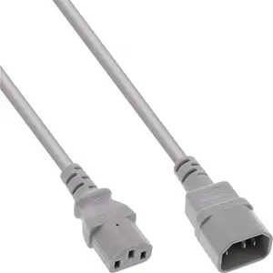 InLine cold device extension C13/C14 grey 1.5m