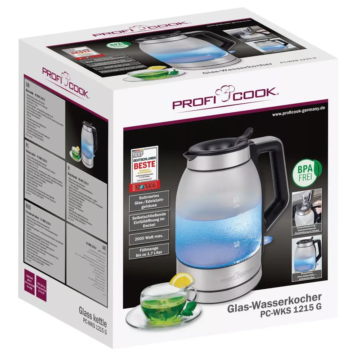 Электрический чайник ProfiCook PC-WK 1215 G Photo 3