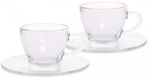 Coffee Moka Pot Set BIALETTI Moka-Tassen Set Glass ISTITUZIONALE 2 Cups