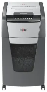REXEL Optimum AutoFeed+ 225M Automātiskais mikro-iegriezumu papīra smalcinātājs P5, griešanas izmērs 2x15 mm, groza tilpums 60 L, 225 loksnes