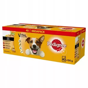 Консервы для собак Pedigree Vital Protection Gravy 100 г, упаковка 40 штук, для взрослых, вкус курицы, влажность 82,5%