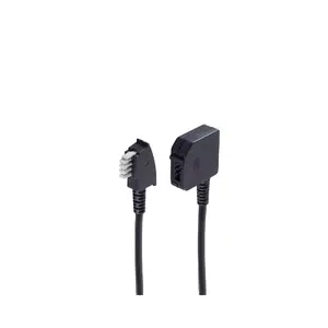 Telephone Cable ShiverPeaks BS70213-6/6 3m Black
