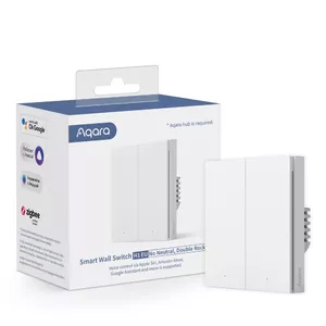 AQARA Smart Home Wall Switch H1, No Neutral, Double Rocker (WS-EUK02)