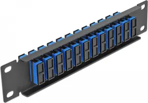 Fiber Optic Patch Panel DeLOCK 10" 12 Port SC Duplex blue 1U black