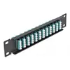 Fiber Optic Patch Panel DeLOCK 10" 12 Port LC Quad Aqua 1U Black Photo 2