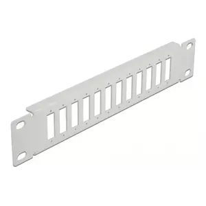 Fiber Optic Patch Panel DeLOCK 10" 12 Port SC Duplex LC Quad 1U grey