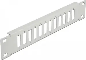 Fiber Optic Patch Panel DeLOCK 10" 12 Port SC Duplex LC Quad 1U grey