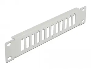 DeLOCK 10-inch Fiber Optic Patch Panel 12 Port for SC Duplex and LC Quad 1U Grey