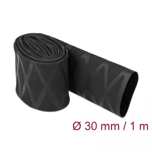 Трубка термоусадочная DeLOCK 19596 X-pattern не скользящая 1 м x 30 мм черная