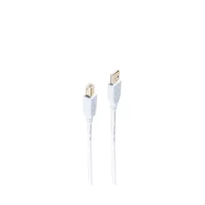 USB 2.0 cable ShiverPeaks BS77021-W — USB A to USB B, 1 m, white, gold-plated contacts