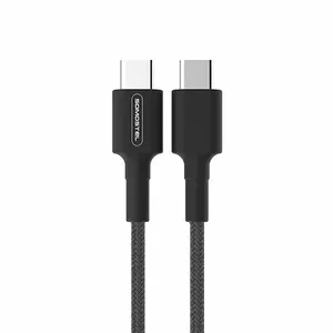 USB Type-C kabelis SOMOSTEL SMS-BW05, 1 m, 3.6 A (18W PD), melns