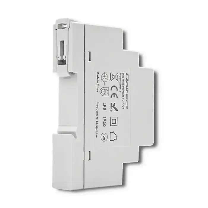DIN-рейковый блок питания QOLTEC 50916 15W 12V Photo 2