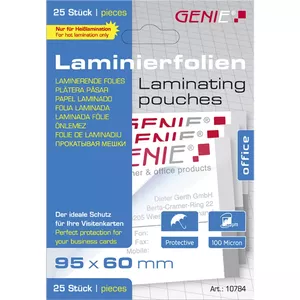 Genie 10784 laminēšanas kabata 25 pcs