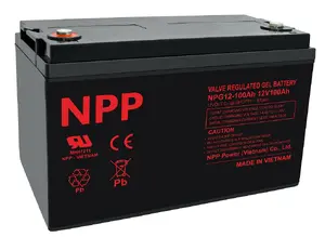 Герметичный GEL аккумулятор NPP NPG12-100Ah 12В 100А·ч для резервного питания и циклической работы