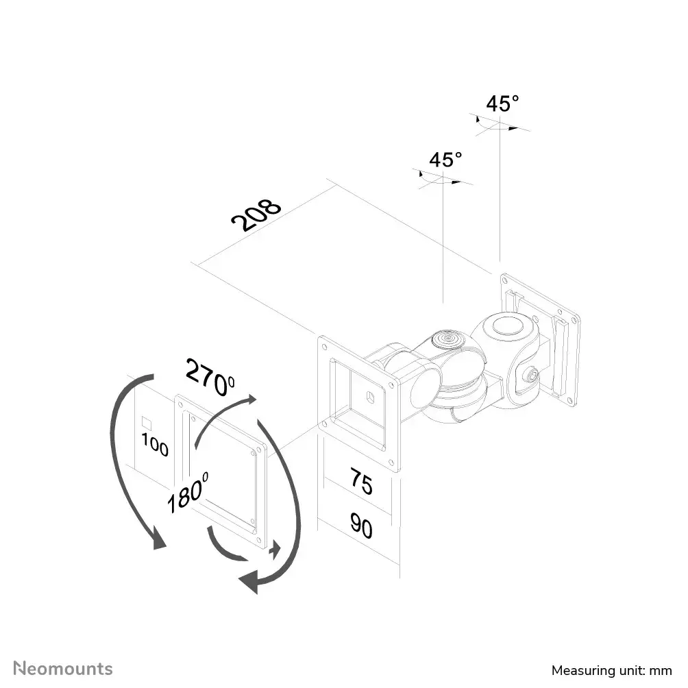 Крепление для телевизора Neomounts FPMA-W910 Photo 3