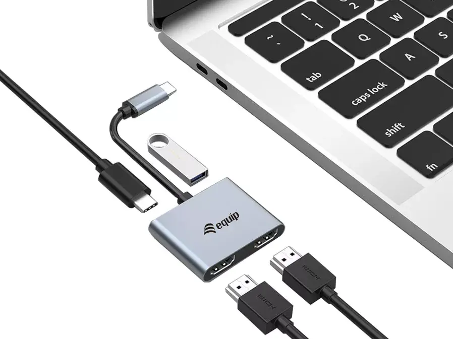 USB-C 4 in 1 Dual HDMI Adapter Equip 133484 Photo 2