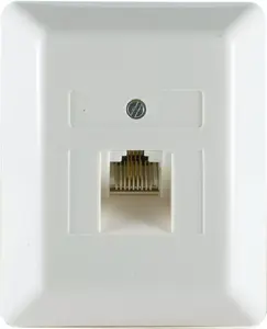 Wall-mount ISDN connection socket ShiverPeaks 74220-4 1x8 4-way surface mount