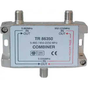 Sat-TV sadalītājs ShiverPeaks maximum connectivity 5–860 MHz / 950–2250 MHz ar DC caurlaidību