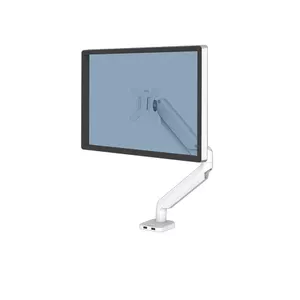 Monitor arm Fellowes Platinum Series 8056201 — single-screen desk mount, white, VESA 75x75–100x100, up to 8 kg, height/tilt/swivel adjustable