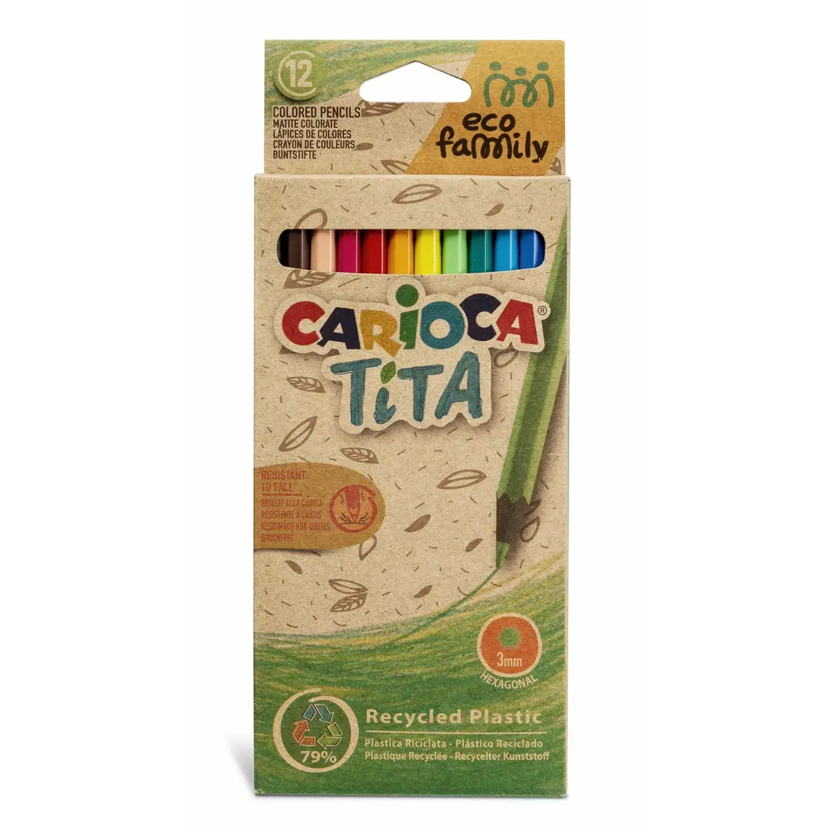 Carioca Tita Ecofamily colored pencils — 12 pcs Photo 4