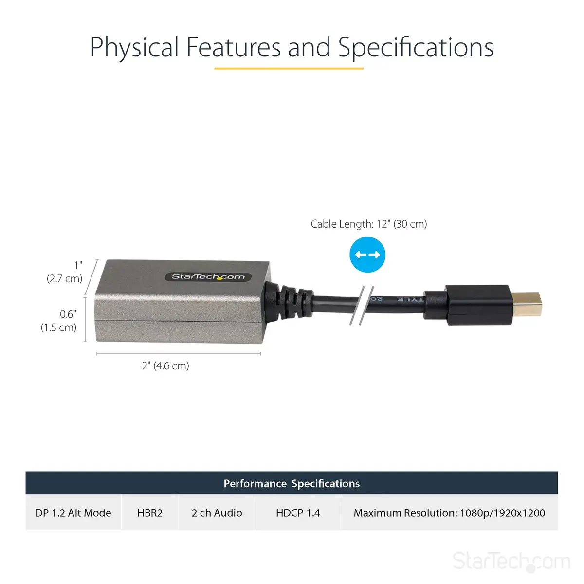 Mini DisplayPort uz HDMI adapteris StarTech MDP2HDEC Photo 4