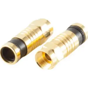 Компрессионный разъём ShiverPeaks 85030-AG — F, позолоченный, для кабеля 7.2 мм