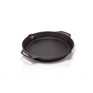 Cast Iron Fire Skillet Petromax fp35h-t, Round All-Purpose Pan, 35 cm Diameter, Two Handles