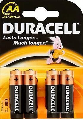 Vienreizlietojama alkaliskā baterija Duracell AA LR6