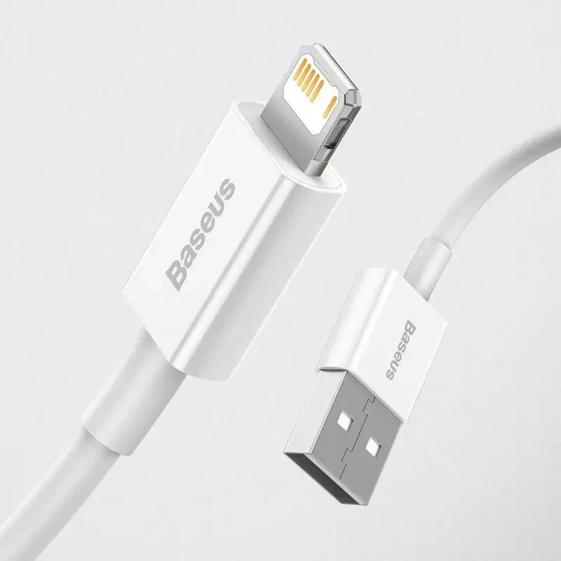 Baseus CALYS-C02 mobile phone cable 0.25 m USB A to Lightning white Photo 2