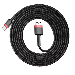 Кабель Baseus CATKLF-U91 USB 2.0 3 м USB A USB C Черный Красный