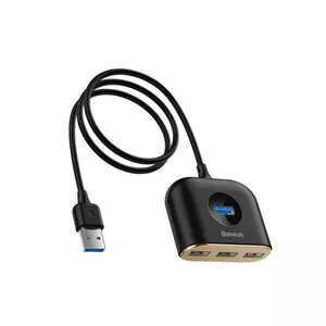 Baseus Square round 4-in-1 USB 3.2 Gen 1 (3.1 Gen 1) Type-C 480 Мбит/с Черный