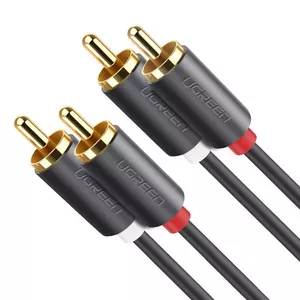 Audio Cable Ugreen 10518 2m 2xRCA Black Gold Red White
