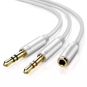 Ugreen 10790 audio cable 0.2 m 2 x 3.5mm 3.5mm White