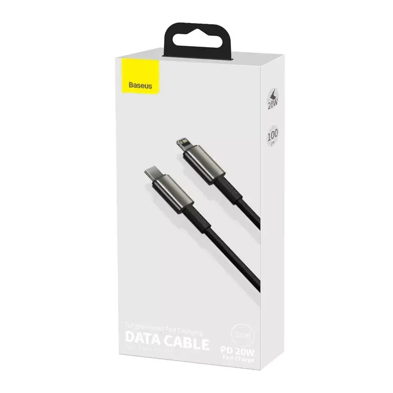 Kabelis Baseus Tungsten Gold 1m Photo 10