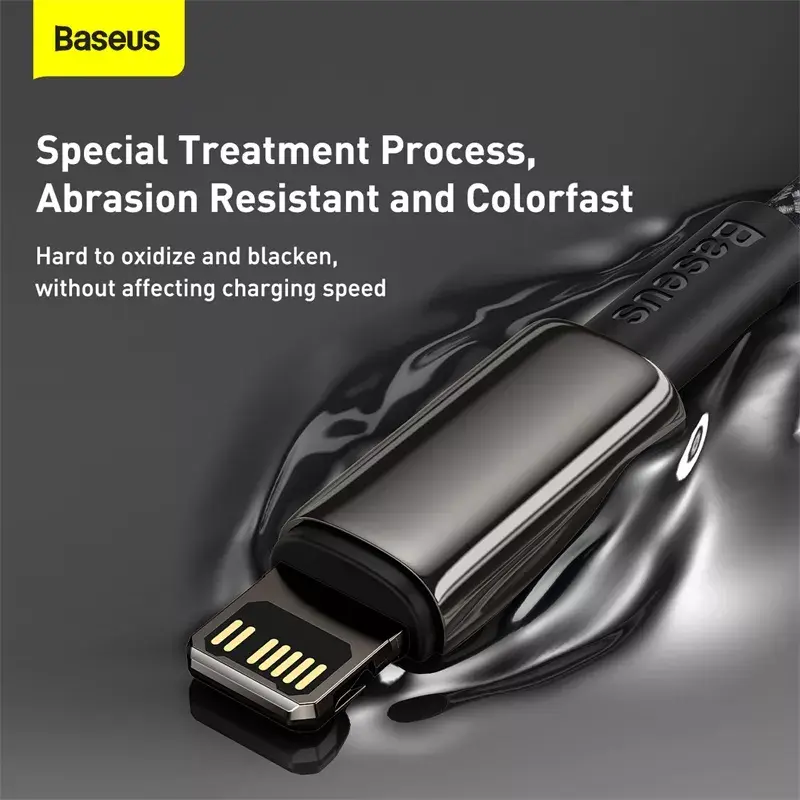 Kabelis Baseus Tungsten Gold 1m Photo 15