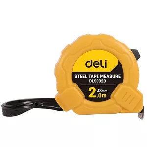 Steel Measuring Tape 2m/13mm Deli Tools EDL9002B (yellow)