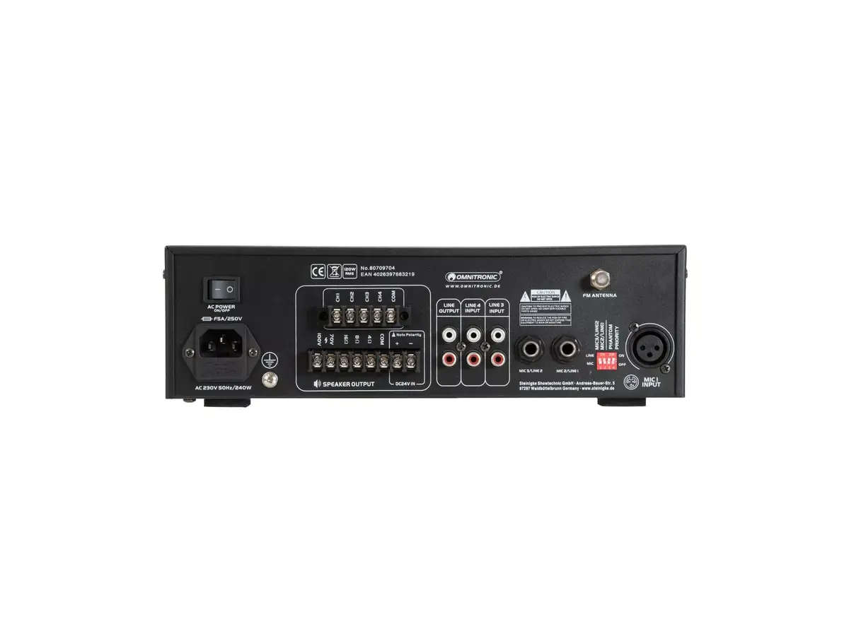 Audio pastiprinātājs Omnitronic 80709704 Photo 3