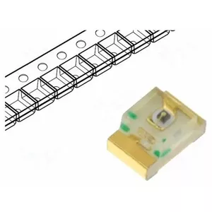 LED SMD 0805 sarkans 36–100 mcd 120° — virsmas-montāžas LED 0805