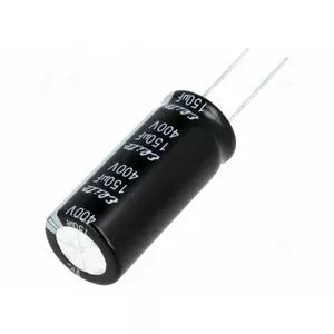Elektrolītiskais kondensators THT 150 µF 400 VDC Ø18×40 mm