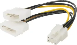 Power cable ShiverPeaks 78226-HQ 2x 5.25" connector to 6-pin PCI