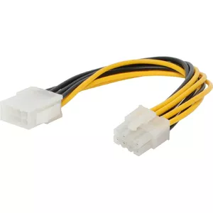8‑pin EPS pagarinājuma kabelis ShiverPeaks 78221-HQ CPU barošanai, ar sietotu izolāciju