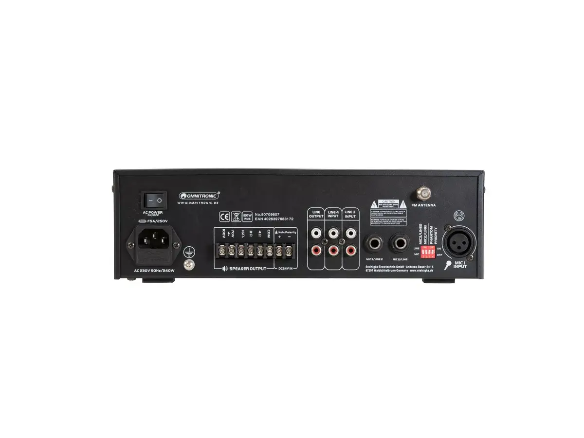 Audio pastiprinātājs Omnitronic 80709607 Photo 4