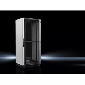 Шкаф стойка Rittal 5309.166 42U напольный с замком, чёрно‑серый